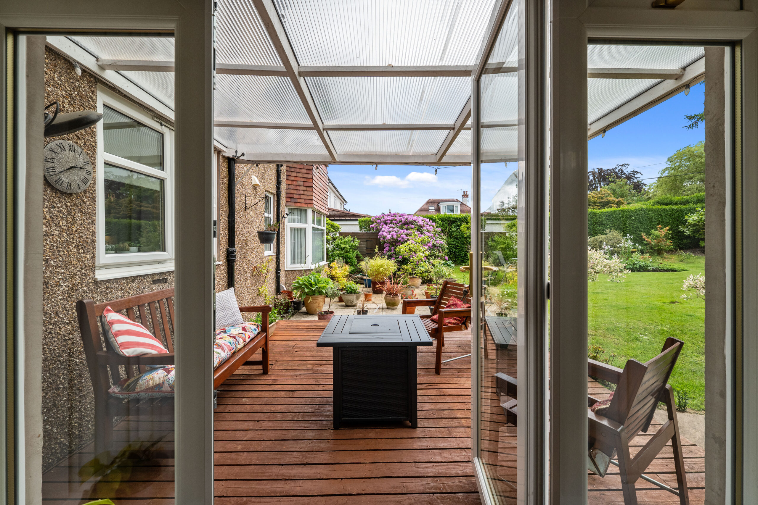 door to covered decking