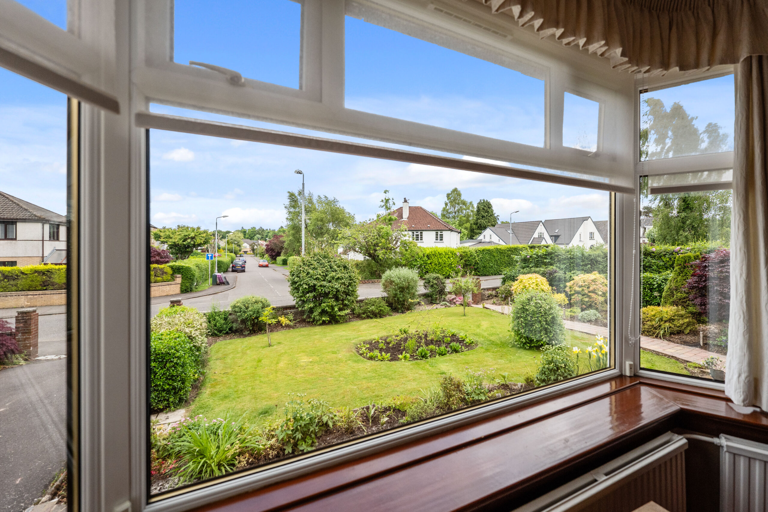 window view of front garden